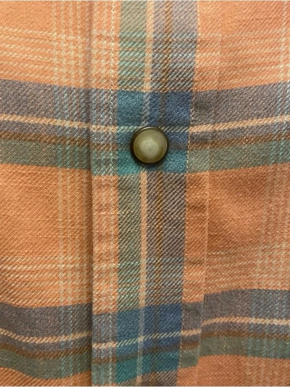 Vtg Polo Ralph Lauren Plaid Cotton Flannel Pearl Snap Shirt L Western CabinCore